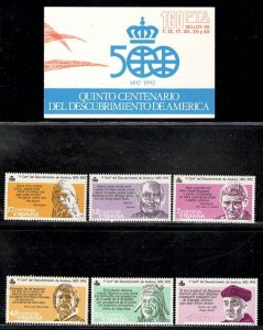 SPAIN SC# 2491-96 + COMP BKLT/6 FVF/MNH