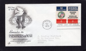 1422a Disabled Vets, FDC Art Craft cachet addressed