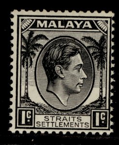 MALAYSIA - Straits Settlements GVI SG278, 1c black, LH MINT. Cat £14.