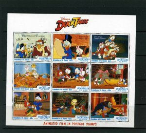 ST.VINCENT GRENADINES 1992 DISNEY DUCK TALES SHEET OF 9 STAMPS MNH 