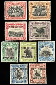 North Borneo Stamps # B16-24 MLH VF Scott Value $110.00