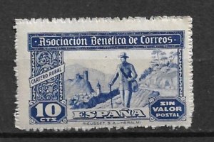 1944 Spain Cinderella 10c Asociacion Benefica de Correos MNH