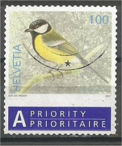 SWITZERLAND, 2007 used 100c Birds Self-Adhesive, Scott 1274