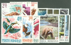 Romania #2712-2717/3782-3788  Single (Complete Set) (Animals) (Fauna)