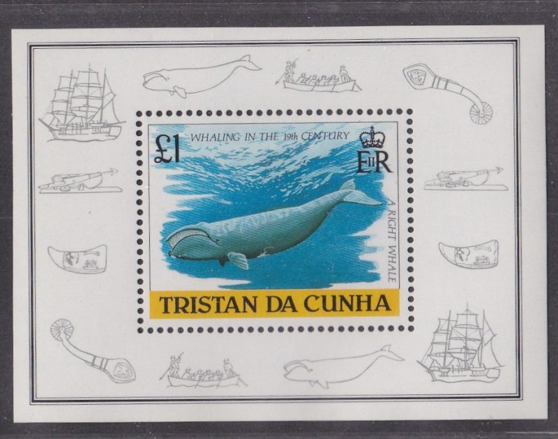 Tristan Da Cunha # 434-437, 19th Century Whaling, NH 1/2 Cat.