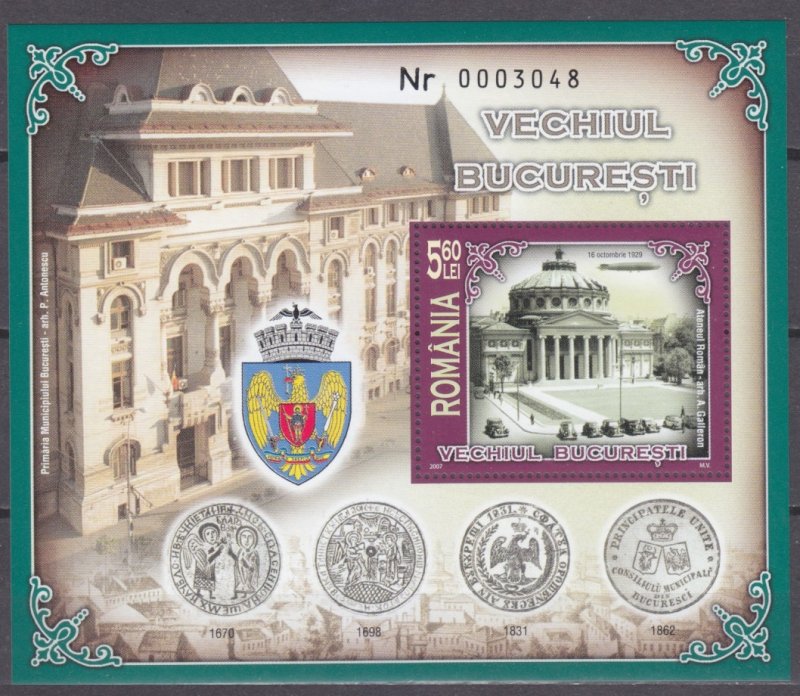 2007 Romania 6198/B398 Bucharest architecture 4,00 €