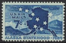 SCOTT # C53 PLATE BLOCK AND SINGLE GEM COMBO MNH ALASKA STATEHOOD AIR MAIL