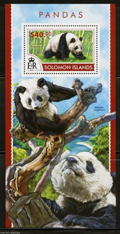 SOLOMON ISLANDS 2015 PANDAS  SOUVENIR SHEET   MINT NH