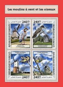 2017 Djibouti - Windmills And Water Birds. Michel: 1856-1859. Scott: 1276