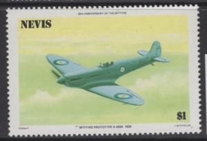 NEVIS SG372(PROOF?) 1986 $1 SPITFIRE MNH