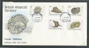 British Antarctic Territory QE II.1990. Fossils. FDC.