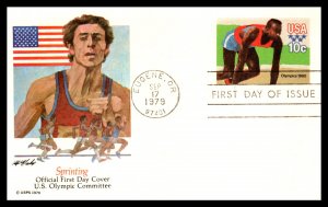 US UX80 Summer Olympics Fleetwoodt U/A FDC Postal Card