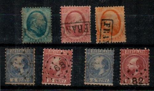 Netherlands Scott 4-8,7c,8c (#6 pulled perf) - Catalog Value $148.00