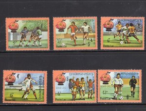 LAOS #379-384 1982 WORLD CUP SOCCER MINT VF NH O.G