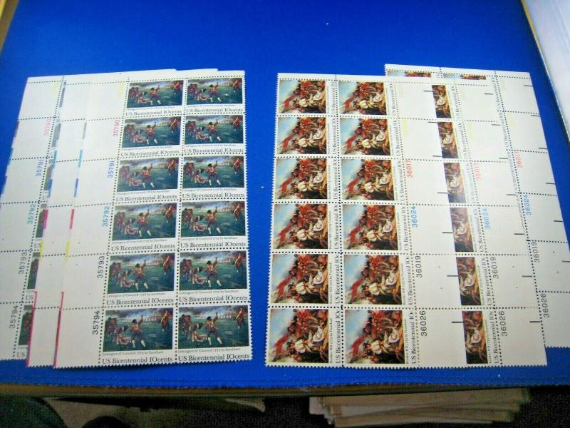 U.S. SCOTT # 1563-1564  -  PLATE BLOCKS of 12 -  LOT of 3    MNH