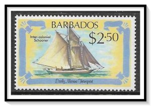 Barbados #580 Ships MNH