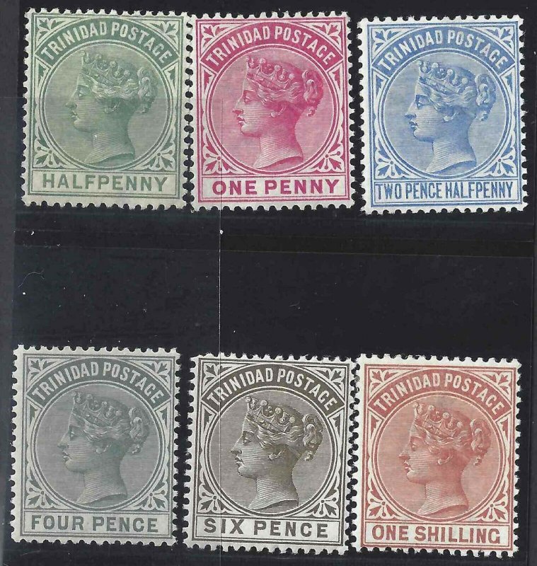 Trinidad 1883-1893 SC 68-73 Mint SCV$ 95.00 Set