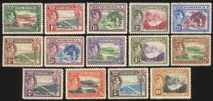 DOMINICA Scott 97-110 F-VF/MNH* - Complete 1947 George VI Pictorial Set-See Desc