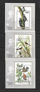 BIRDS - COOK ISLANDS #855-57  AUDUBON  S/S  MNH