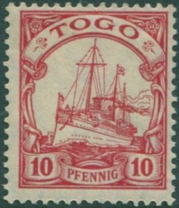 Togo german issues 1900 SGG9 10pf red Ship MH