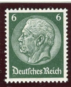 GERMANY;   1934 early Hindenburg issue fine Mint hinged 6pf. value