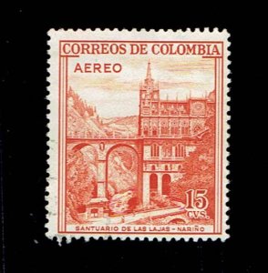 COLOMBIA SCOTT#C241 1954 LAS LAJAS SHRINE , NARINO - USED