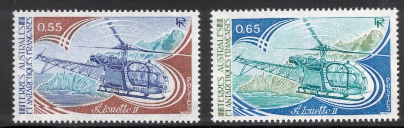 FRENCH ANTARCTIC 1981-82 Helicopters; Scott 95-96, Yvert 92-93; MNH