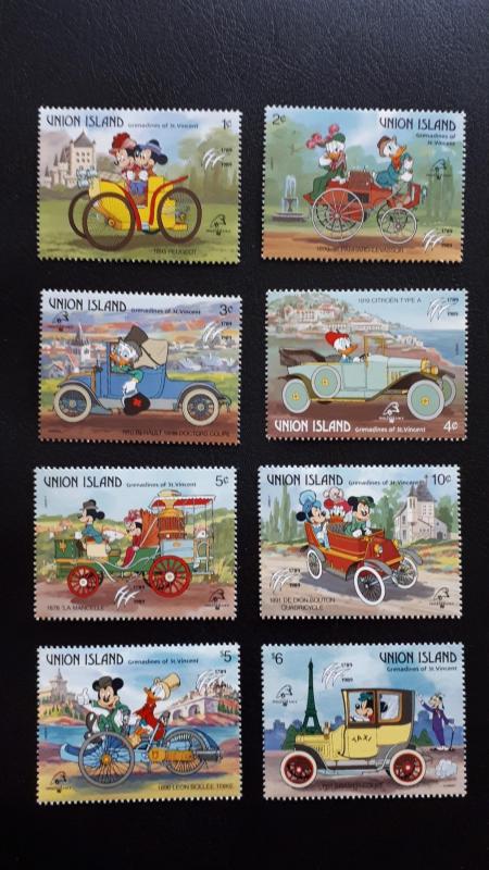 Disney - Union Island (St. Vincent Grenadines) 1989. - Cars ** MNH complete set