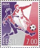 Estonia Estland Estonie 1998 Football World Cup France soccer stamp MNH