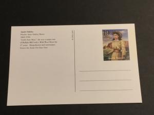 US SC# UX181 Annie Oakley Post Card MNH