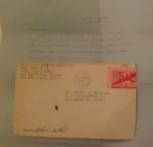 US COVER & LETTER 1945 JUNE 21 APO 442 7BPO FROM LUZON PHILIPPINES