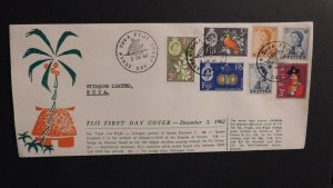 1962 First Day Cover FDC Suva Fiji Local use Stinsons Limited Palm Tree 8