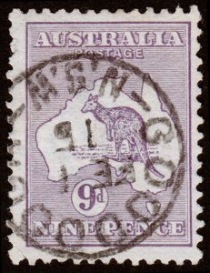 Australia Scott 9, Purple (1913) Used F-VF, CV $37.50 M