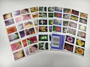 Flower style forever stamsp random style, 50 sheets total 1000 pcs