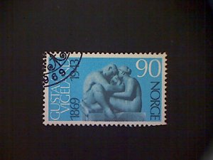 Norway (Norge), Scott #546, used(o), 1969, Man, Woman, and Child, 65ø