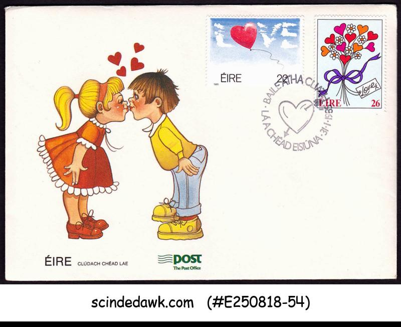 IRELAND - 1985 LOVE STAMPS - 2V - FDC