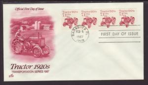 US Tractor 1987 Artcraft U/A FDC BIN