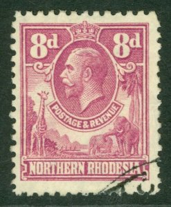 SG 8 Northern Rhodesia 1925. 8d rose-purple. Very fine used CAT £55