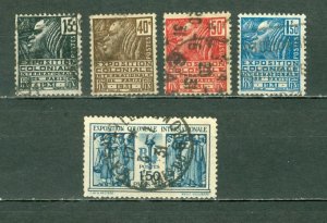 FRANCE 1930 COLONIES #258-262 SET USED...$4.65