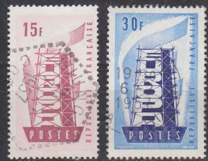 FRANKREICH FRANCE [1956] MiNr 1104-05 ( O/used ) CEPT