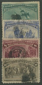 UNITED STATES #232, 233, 236, 237 USED