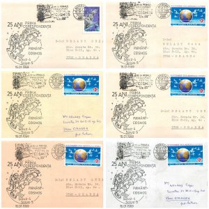 BB002 Romania 25 years since the first postal transport in Cosmos Soyuz 4 and 5