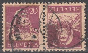 Switzerland #174a   F-VF Used  Tete-Beche Pair CV $7.50  (A3974)