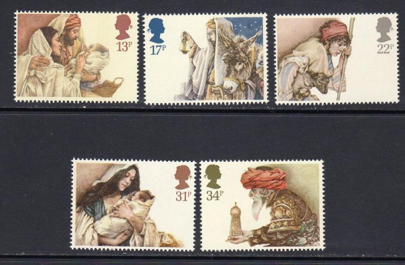 Great Britain #1088-92 Christmas 1984 Never Hinged F41