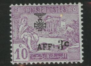 Tunis Tunisia Scott B24 MH* 1923 surcharged stamp