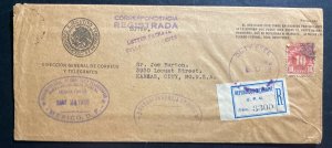 1936 Mexico City Mexico Post Office Department Cover To Kansas City MO USA