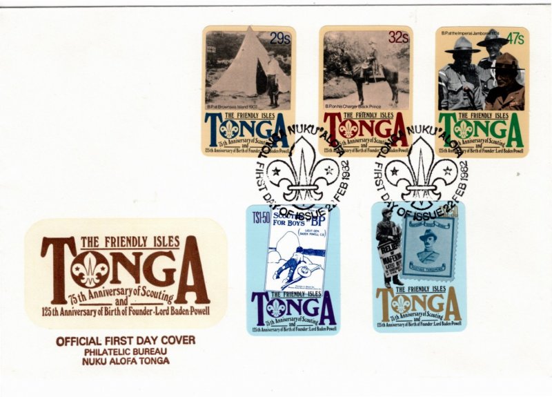 Tonga 1982 Sc 504-8 FDC