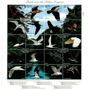 Palau 1996 - Lagoon Birds - Sheet of 20 stamps - Scott #402 - MNH