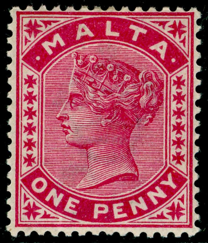 MALTA SG22, 1d carmine, M MINT. Cat £12.