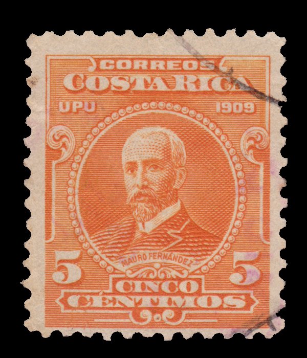 COSTA RICA STAMP 1910 SCOTT # 72. UPH.